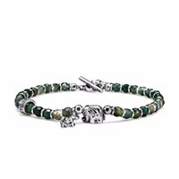 Bracciale Maria Cristina Sterling Uomo Elefante in Argento Pietre dure G2234